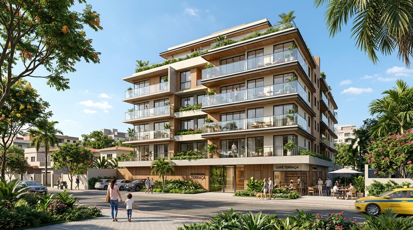 Fachada moderna residencial